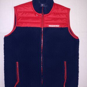 VINEYARD VINES SHERPA ZIP UP VEST